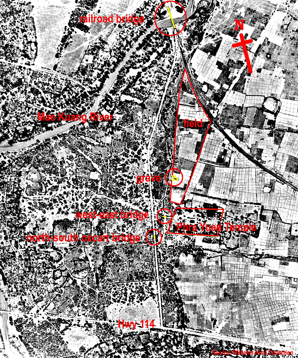 Photo-map of Newkirk's crash site